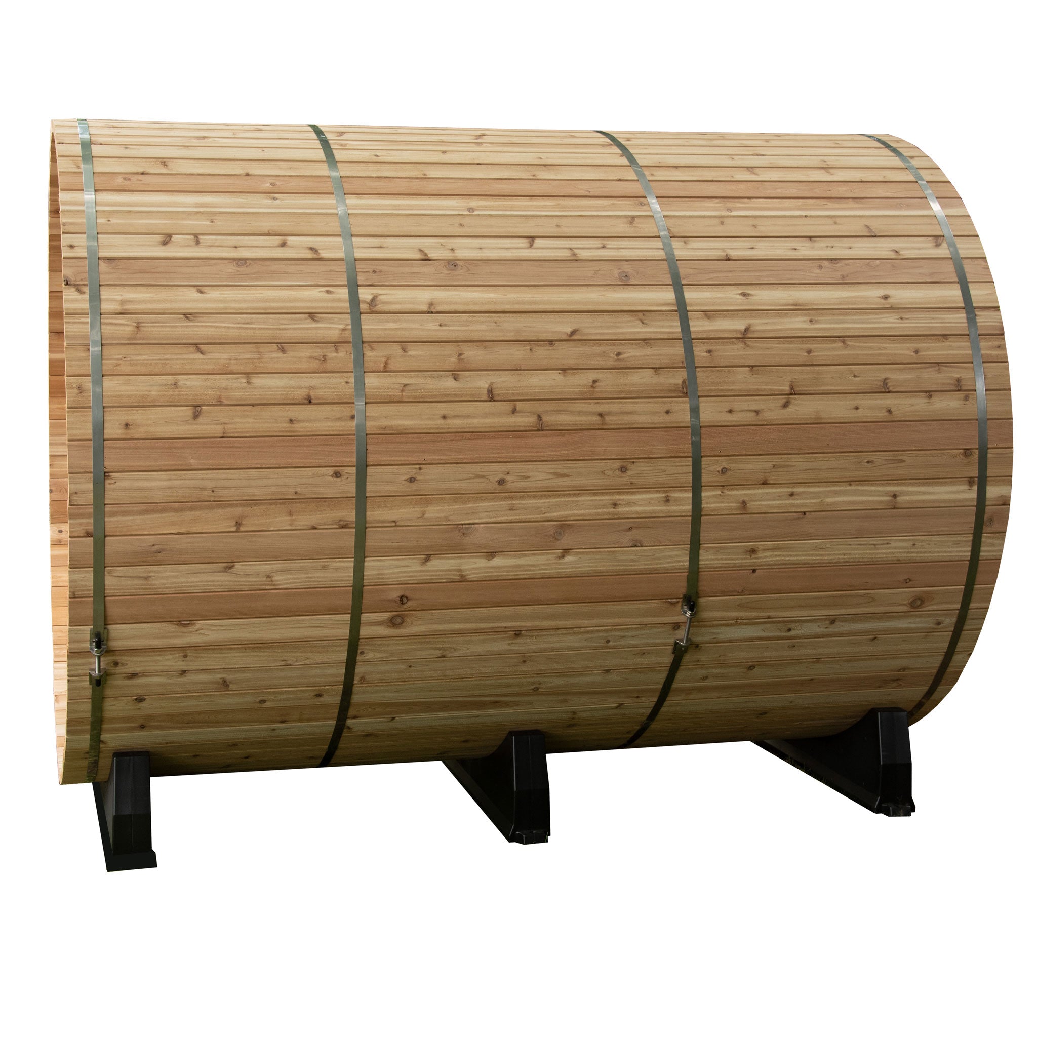 Charleston 4 Person Canopy Barrel Sauna with Premium Cedar Wood and Integrated Heater System