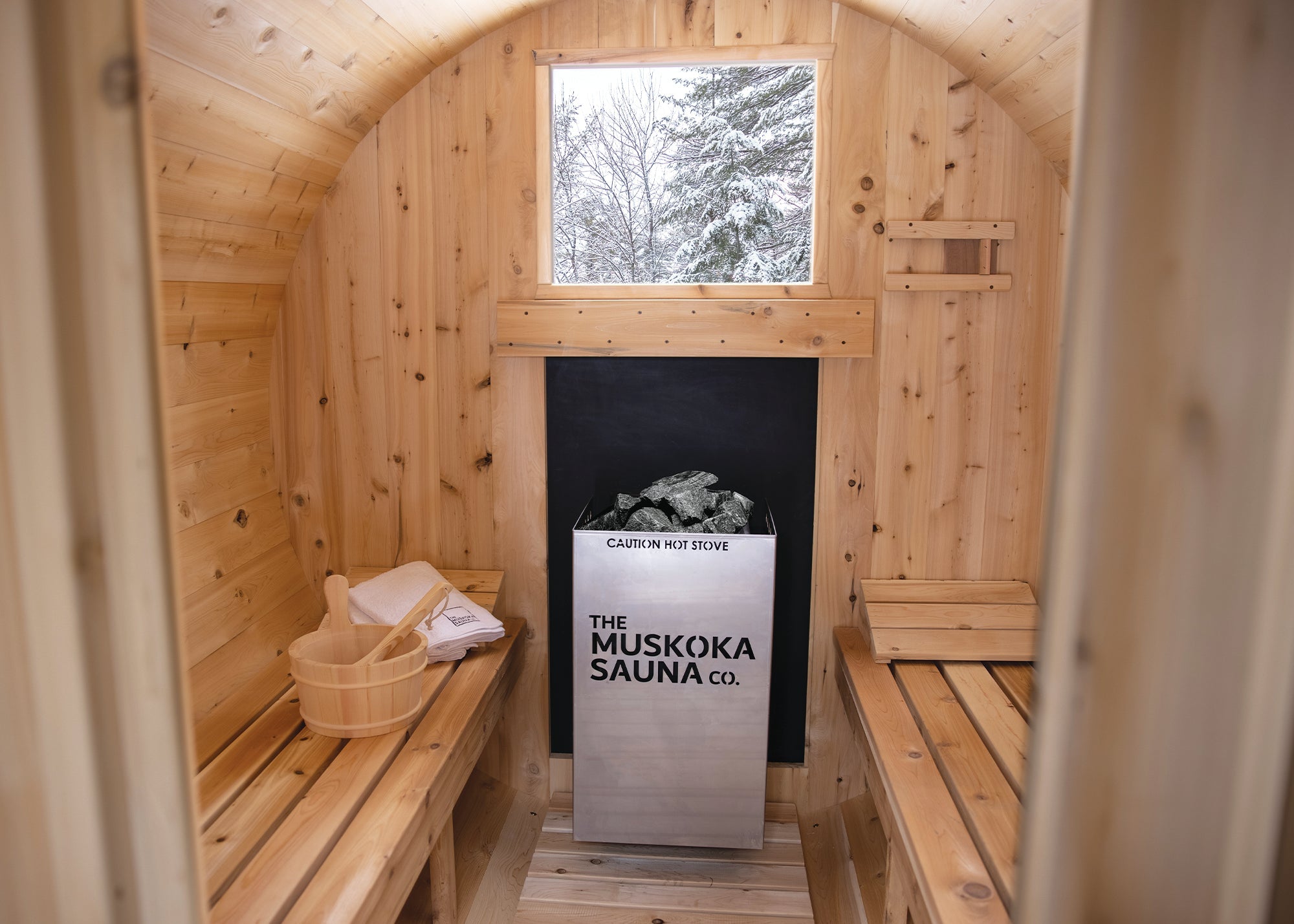 Classic 6'x 8' Barrel Sauna with Premium Cedar Wood and Deluxe Heater System